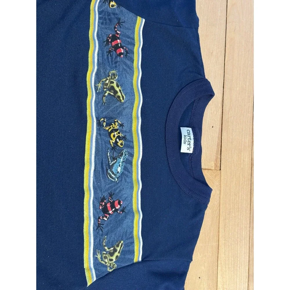 Carter’s vintage poison dart frog shirt 4 5 6 blue